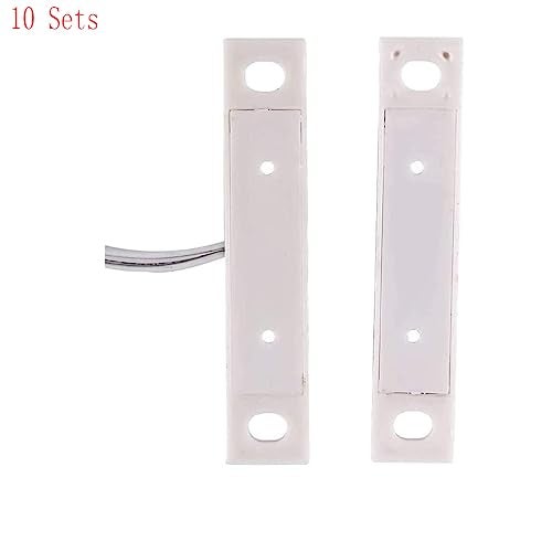 priaolker MC-32 NC Magnetic Reed Switch Surface Mount Wired Door Window Alarm, Magneti Door Switch, Contact Sensor, for Home Security and Burglar Alarm Systems, Sets of 10, White - Image 3