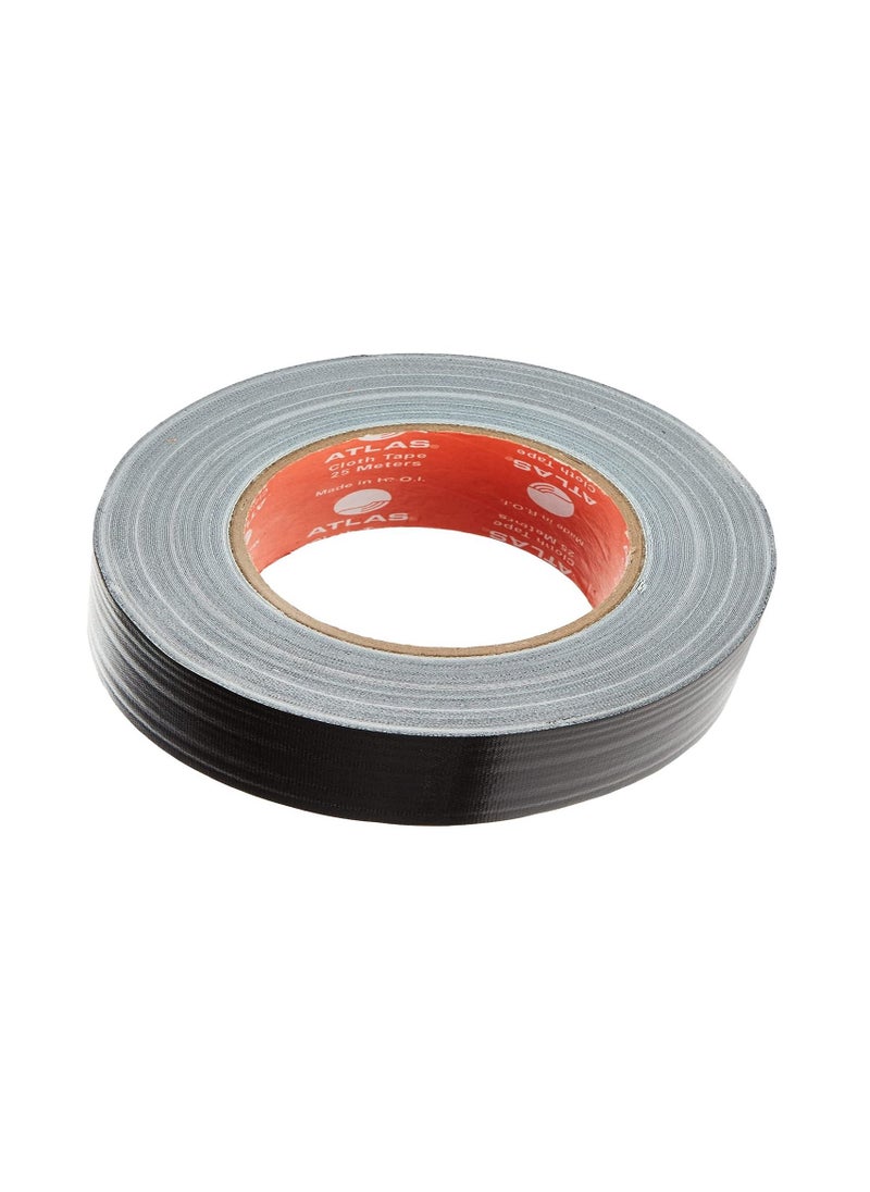 ATLAS 25-Meter Length Cloth Tape 1 Inch Wide Black Colour  - Image 2