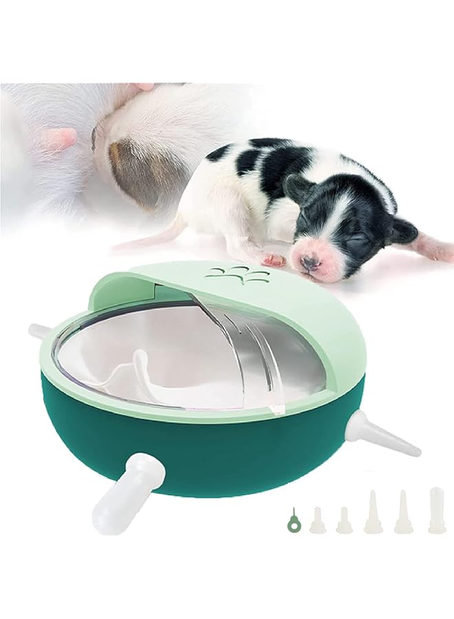 SYOSI Silic 4 Puppy Milk Feeder Feeding Bowl Pacifiers Nursing Station For New Born Pet Puppies Kitten Cats Dog Rabbits 180Ml - Image 1