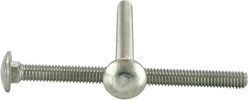 Chenango Supply Stainless 5/16-18 x 4inches Carriage Bolt (1inches to 5inches Lengths Available in Listing), 18-8 Stainless Steel,25 Pieces (5/16-18x4) - Image 1