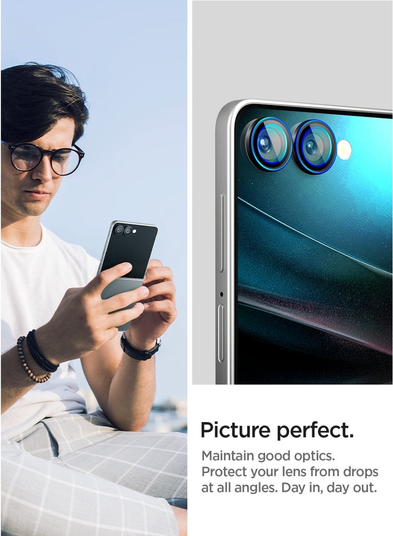 Spigen GLAStR EZ-Fit Optik PRO Samsung Galaxy Z Flip 7 Camera Lens Protector [2 PACK] - Black - Image 3