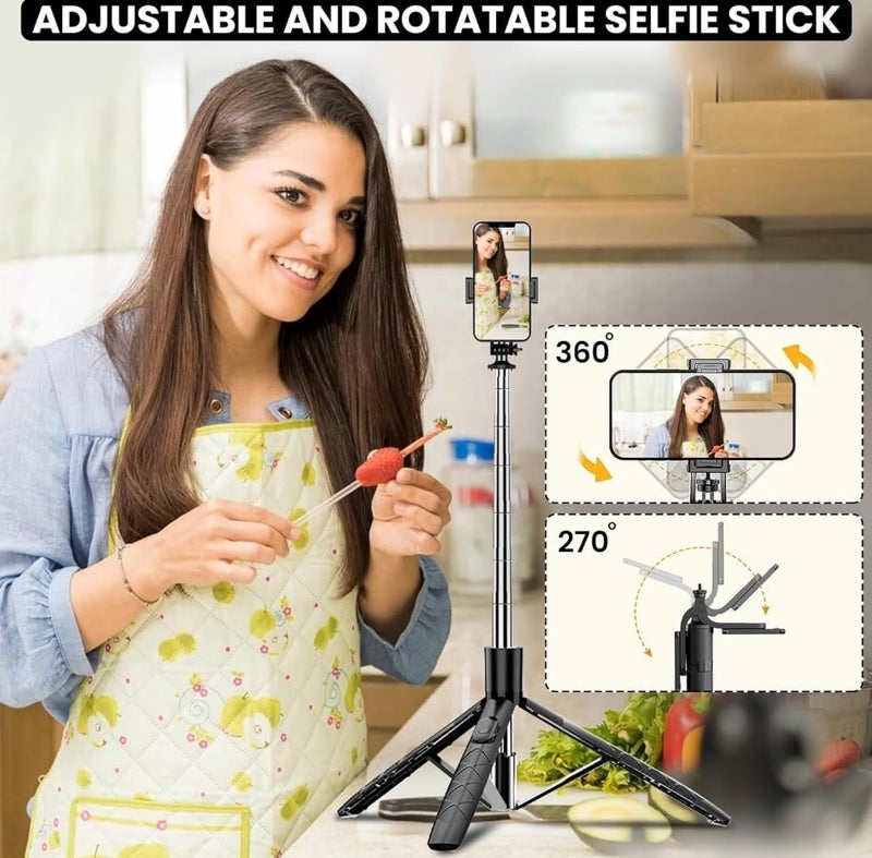 Fire Turtle X3 Selfie Stick with Tripod Stand, 6 Feet Length, Wireless Remote, Detachable Holder, Bluetooth Compatible for iPhone/Android - Perfect for Vlogging & Photo Shoots (Q05 swlfie Stick) - Image 4