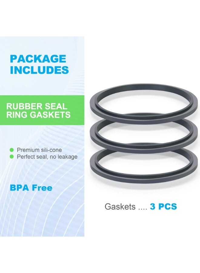 Peachjoy 3pcs Premium Gasket Replacement Parts and Accessories for Nutribullet 900 Series Blender 600W and 900W, Rubber Seal Rings Compatible with Nutribullet Pro 900 - Image 2