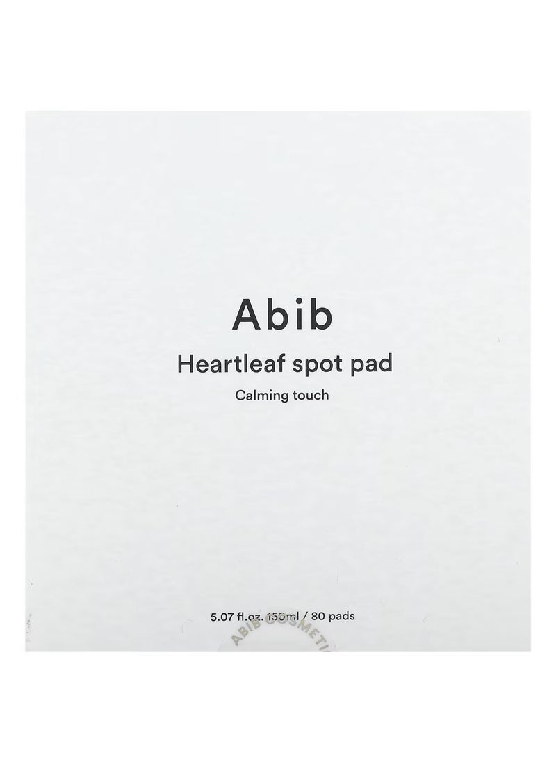 abib مناديل Heartleaf Spot Pad Calming Touch 80 Pads I مناديل تونر للوجه، لتخفيف الاحمرار، مهدئة فورية، منشط مرطب للوجه، ملمس خفيف، سهلة الاستخدام  - Image 1