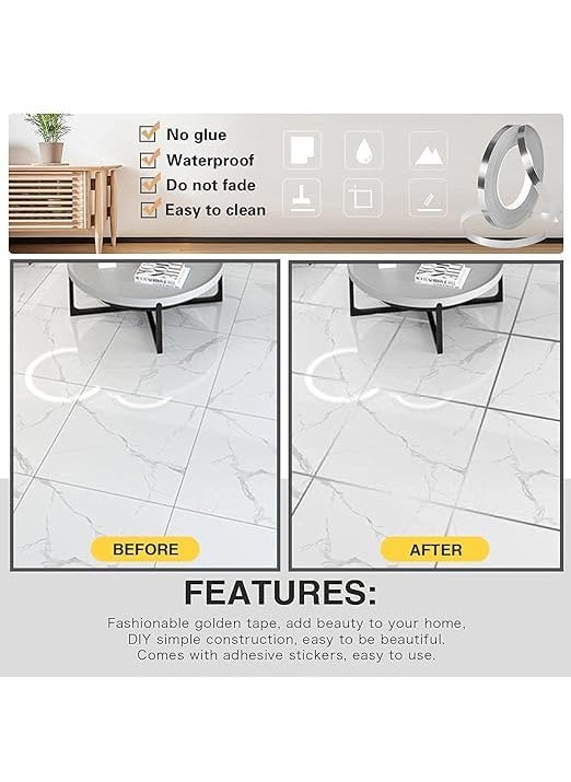 Generic 50M HOME TILE STICKER WATERPROOF GAP SEALING TAPE Tiles Gap Filling Tape Waterproof Gap Sealing Tape Strip Tile Sticker Decoration Tape  - Image 3