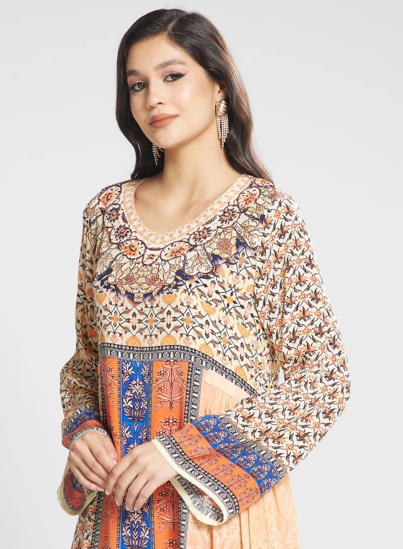 Biba Floral Printed Jalabiya