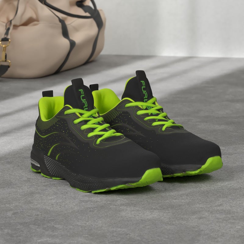 Furuian Steel Toe Shoes for Men & Women Lightweight Safety Work Shoes Comfortable Steel Toe Sneakers Warehouse Industry Work Sneakers Green - Image 3