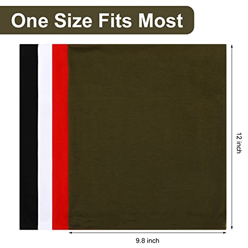 Sintege 4 Pcs DreadLocks Tube Sock Wide Elastic Headband Loc Cap Long Hair Dreads Head Wrap Unisex Spandex for Women MenBlack White Green and Red 12 x 98 Inches - Image 5