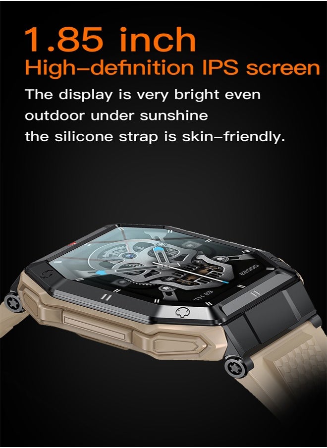 RollsTimi  Men's smart watch 1.85"IPS full touch screen sports fitness tracker heart rate blood pressure sleep monitor  - Image 4