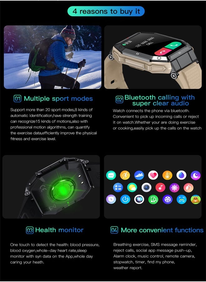 RollsTimi  Men's smart watch 1.85"IPS full touch screen sports fitness tracker heart rate blood pressure sleep monitor  - Image 5