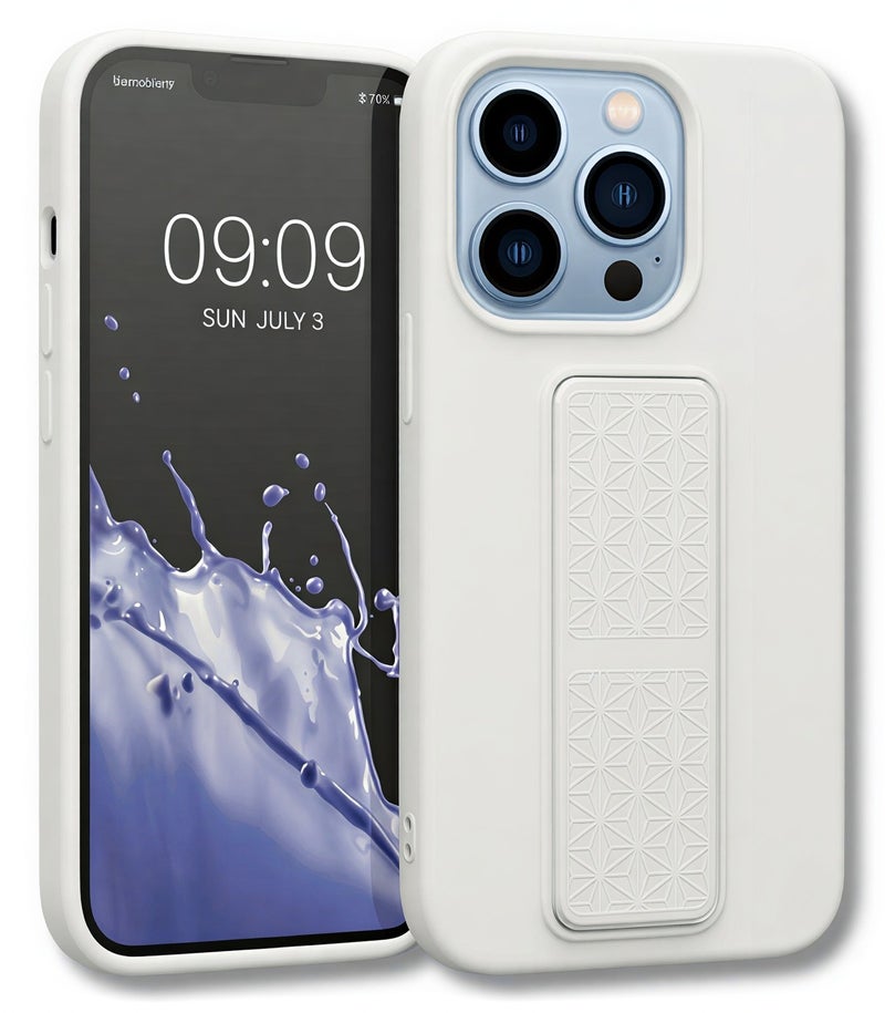 iPhone 15 Pro Max Silicone Case with Grip Strap & Kickstand Soft Design Cover For iPhone 15 Pro Max Vertical & Horizontal Stand Full Camera Protection Case For iPhone 15 Pro Max 6.7-inch - Image 1