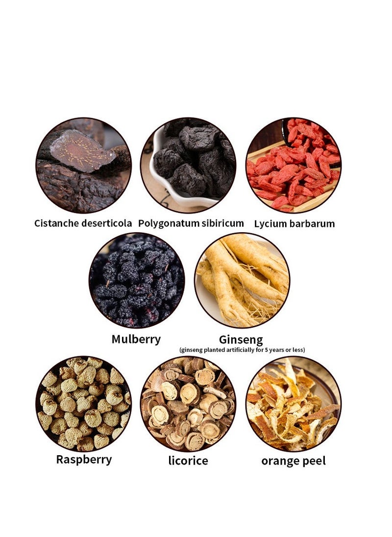 BURTON Fruit Mulberry Raspberry Tea, Herbal Tea, Caffeine Free,Five Precious Tea Stay Up Late Male Tea,Slimming Tea Provides Energy Diet Control 20 Bags  - Image 4