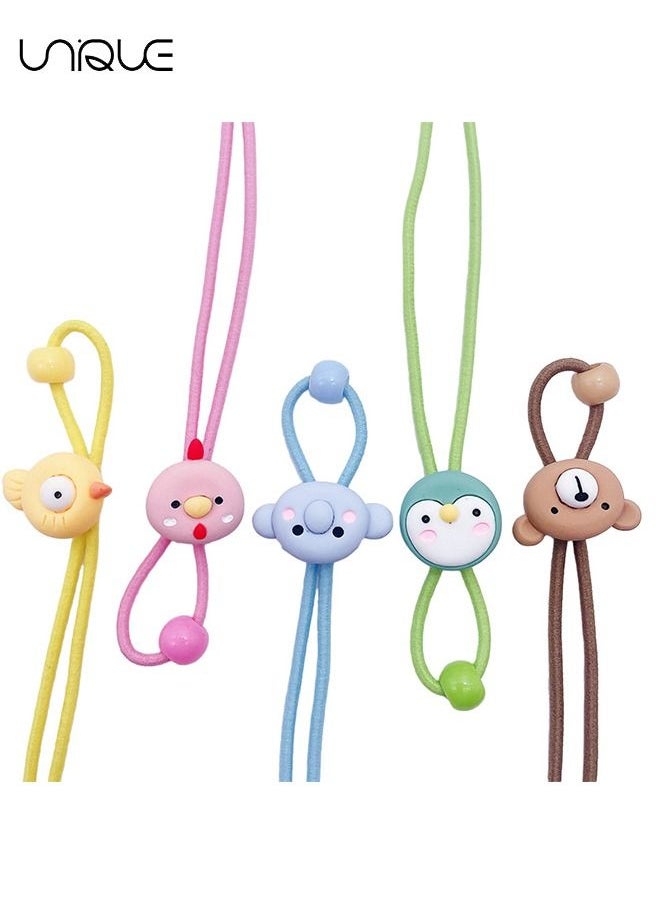 Unique - 5 PCS Adjustable Mask Holder with Clips - Kids Face Mask Elastic Adjustable Length Lanyard Strap - Women Men Anti-Lost Cute with Clips Necklace Holder Strap Comfortable Around the Neck Rest Ear Saver - Image 1