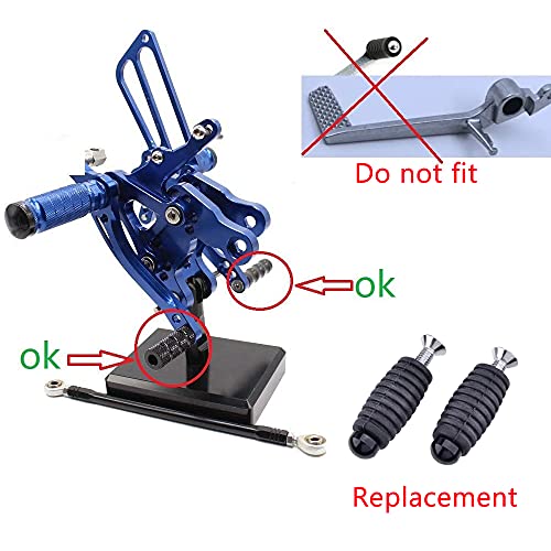 ONETEN CNC Motorcycle Knurled Shifter Peg Anti-Skid Gear Shift Brake Lever Foot Pegs Pedal 6mm Hole Front Footrests Footpeg Rearsets For Honda Suzuki Yamaha Kawasaki Ducati Aprilia - Image 5
