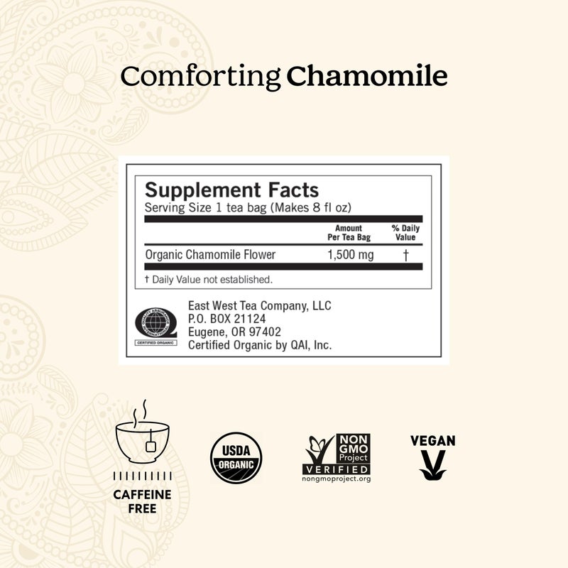Yogi Tea Comforting Chamomile Tea - 16 Tea Bags per Pack (6 Packs) - Organic Chamomile Tea Bags - Supports a Good Night's Sleep & Occasional Stomach Discomfort - Made from Organic Chamomile Flower - Image 4