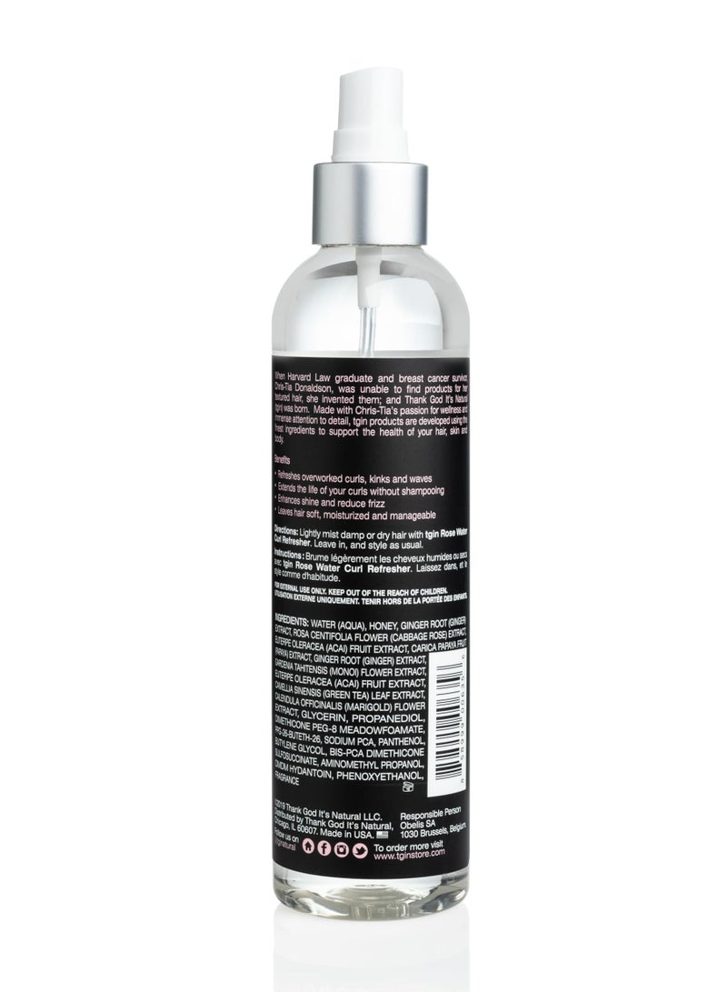 Tgin Thank God It's Natural tgin Rose Water Curl Refresher for Hair - Dry Hair - Curly Hair - 8 Oz - Image 2