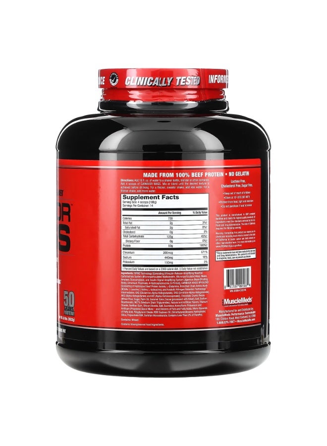 MuscleMeds, Carnivor Mass, Anabolic Beef Protein Gainer, Cookies & Cream, 5.8 lbs (2,632 g) - Image 2