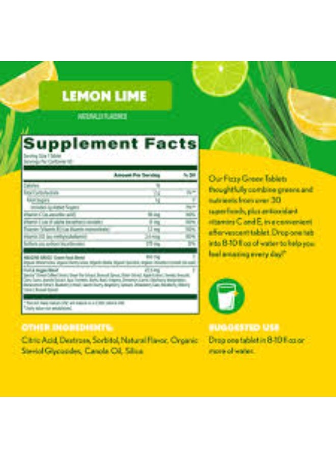 Amazing Grass, Fizzy Green Tablets, Superfood, Lemon Lime, 10 Tablets - Image 4