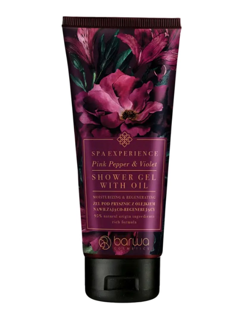 جل الاستحمام المرطب والمجدد برائحة الفلفل الوردي والبنفسج من باروا سبا، 200 مل