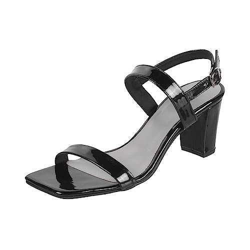 Metro Women Black Block Heel Fashion Sandal UK/5 EU/38 (40-134) - Image 1