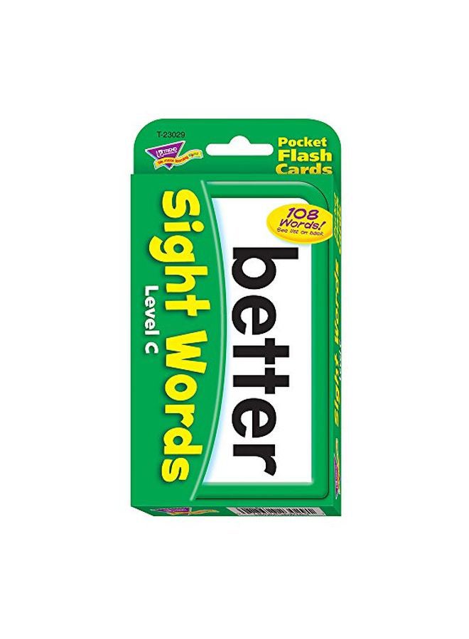 Trend Enterprises: Sight Words Level C Pocket Flash Cards, Great for Skill Building and Test Prep, 56 Two-Sided Cards Included, 108 Commonly-Used Words, for Ages 6 and Up - Image 5