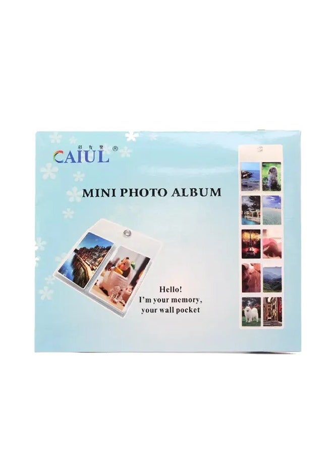 CAIUL Wall Hanging PVC Clear Mini Photo Album 2 Pieces Each 10 Pockets - Fits for Fujifilm Instax Mini 11 Mini 9 Mini 8 Mini 90 Mini 25, Polaroid Snap PIC-300, Kodak Mini 3-Inch Film  - Image 1