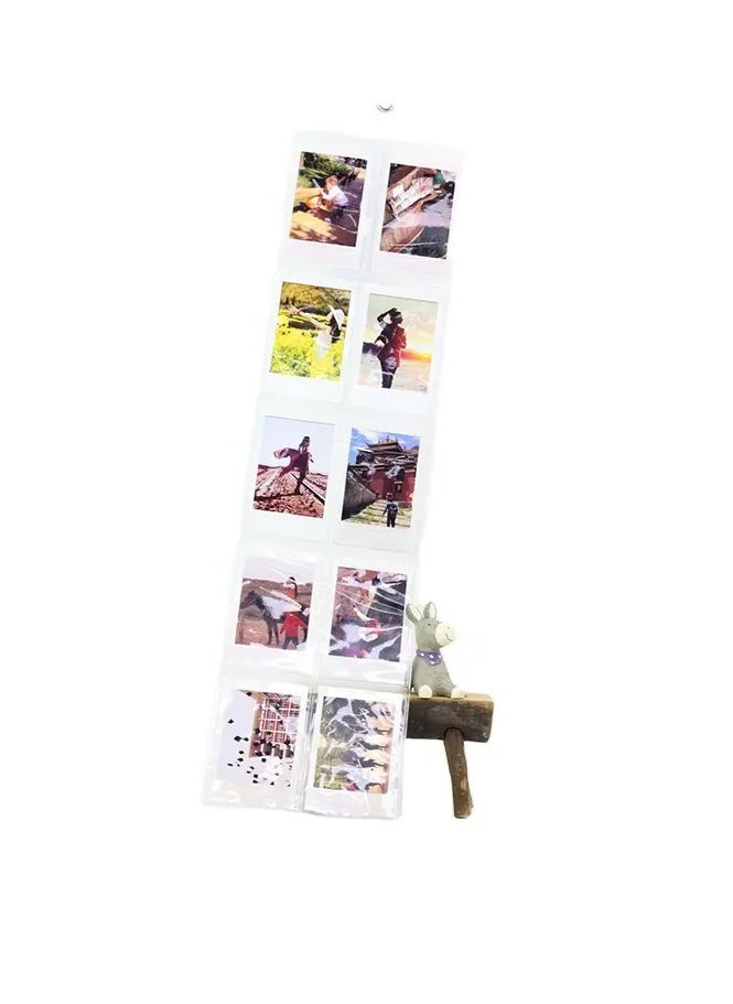 CAIUL Wall Hanging PVC Clear Mini Photo Album 2 Pieces Each 10 Pockets - Fits for Fujifilm Instax Mini 11 Mini 9 Mini 8 Mini 90 Mini 25, Polaroid Snap PIC-300, Kodak Mini 3-Inch Film  - Image 3