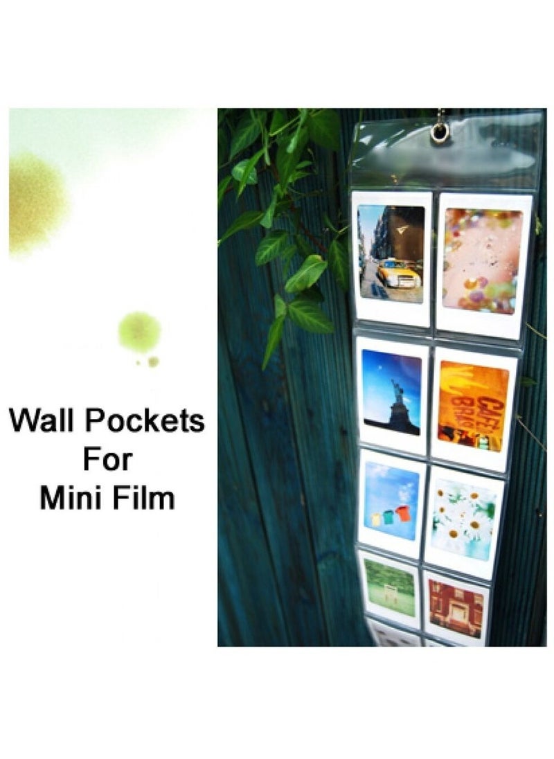 CAIUL Wall Hanging PVC Clear Mini Photo Album 2 Pieces Each 10 Pockets - Fits for Fujifilm Instax Mini 11 Mini 9 Mini 8 Mini 90 Mini 25, Polaroid Snap PIC-300, Kodak Mini 3-Inch Film  - Image 4