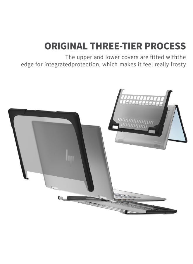عام غطاء متوافق مع HP Envy X360-14 2024 مقاس 14 بوصة (2 في 1) - صدفة صلبة متينة مقاومة للسقوط مع تبريد حراري مطفأ - Image 4