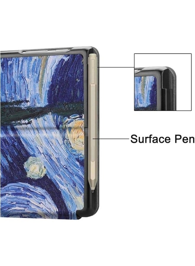 عام غطاء متوافق مع Surface Go 4 2023 / Go 3 2021 / Go 2 2020 / Go 2018، غطاء جلدي مريح ، يوفر حاملة القلم ، وتصميم رفيع وانيق. - Image 2