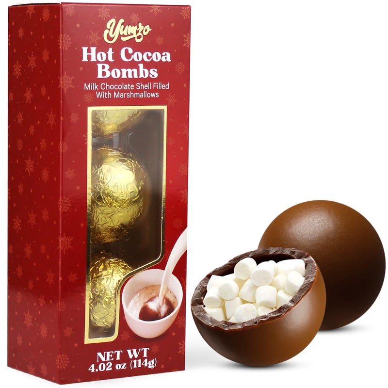 Chocolate Bombs - 3 Pack - Chocolate Bomb Filled with Mini Marshmallows and Cocoa Powder - Makes Large Hot Cocoa Bombs - Fun Party Favor. - Image 1