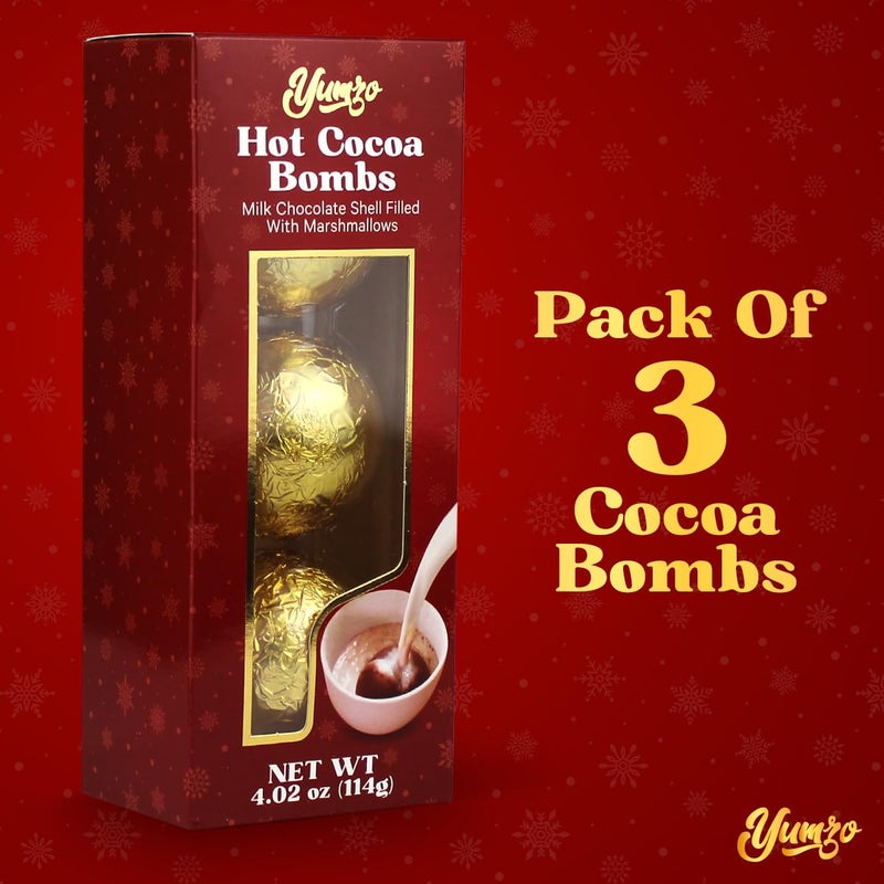 Chocolate Bombs - 3 Pack - Chocolate Bomb Filled with Mini Marshmallows and Cocoa Powder - Makes Large Hot Cocoa Bombs - Fun Party Favor. - Image 4