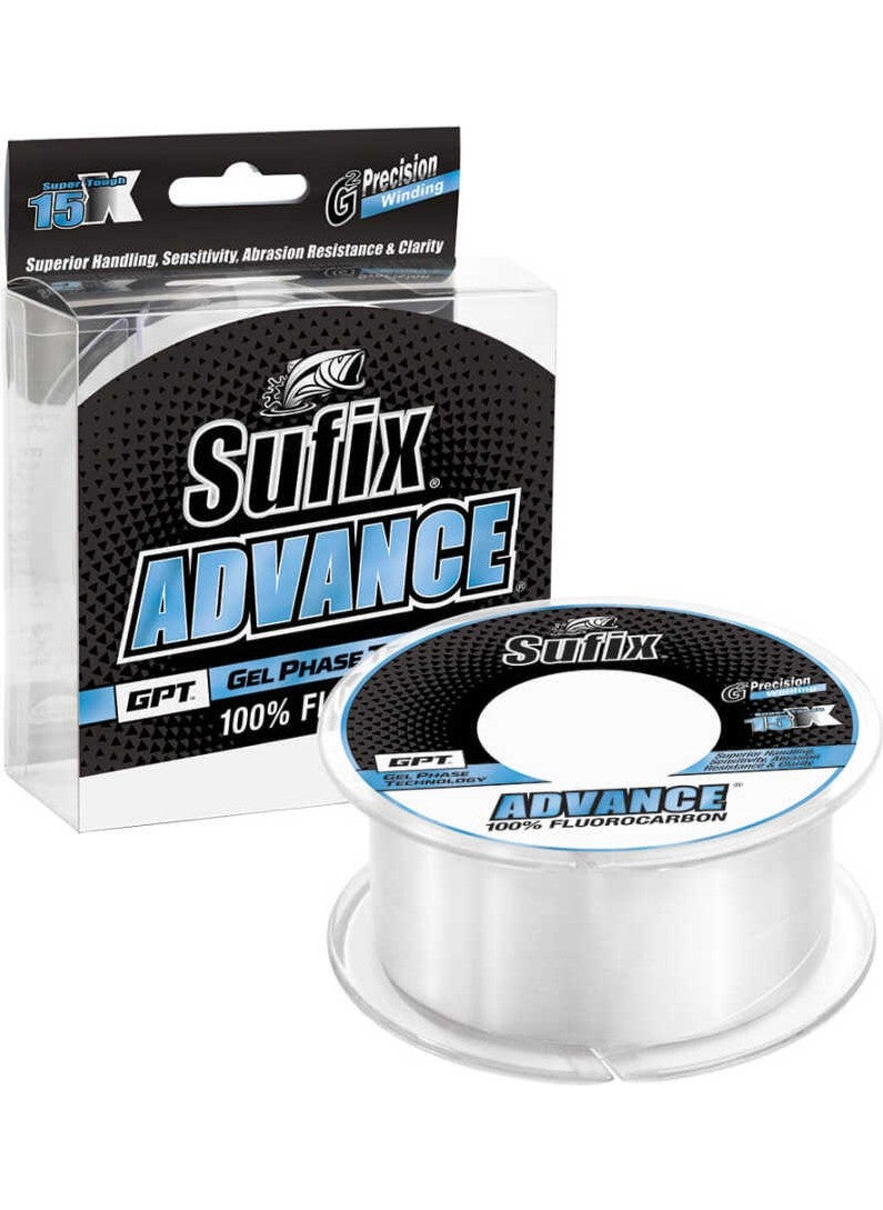 Sufix - Advance Fluorocarbon Fishing Line WHITE-0.405MM - 91MT - 9.2kg - Image 1