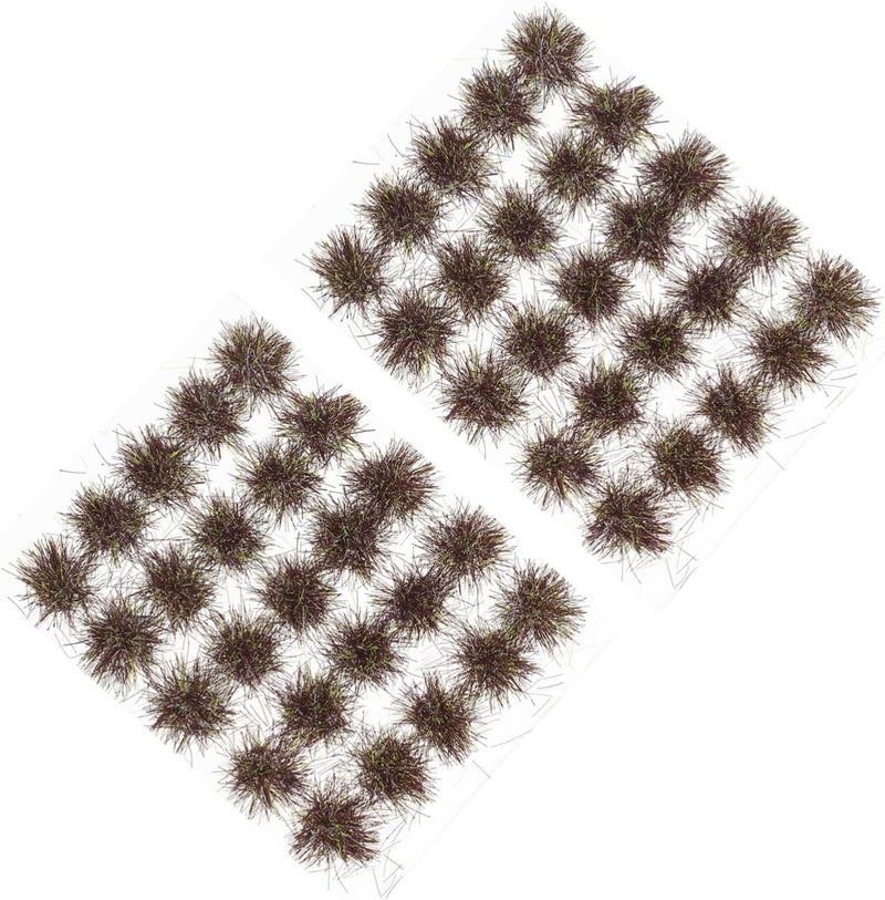 LIOOBO 50pieces Simulation Grass Cluster Model Realistic Artificial Grass Clusters for Miniature Scene Decor for Model Train Landscapes Sand Table Displays and DIY Projects Wild Brown - Image 1