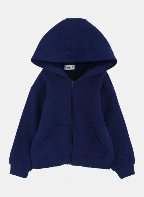 هودي فرو داخلي بسوستة للأطفال – كحلي