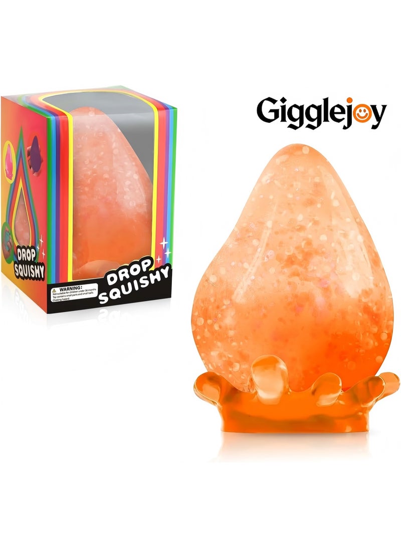جِيجل جوي فيدجيت ألعاب الإجهاد مكعب، مكعب Squishies تخفيف الإجهاد القلق، الجليد Squishy الإجهاد مكعب-إسقاط كرات السكر مالط، ألعاب الحسية للأطفال المصابين بالتوحد، فيدجيت لعب جائزة الفصل الدراسي (1 حزمة برتقالي) - Image 1