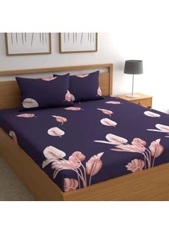 MOSHO Mosho 180 TC Polycotton BedSheet Double Bed Queen Size with 2 Pillow Covers Double 299 ColorB  - Image 2