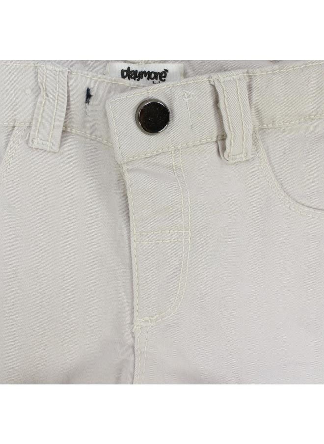 playmore Unisex Beige Gabardine Shorts  - Image 3