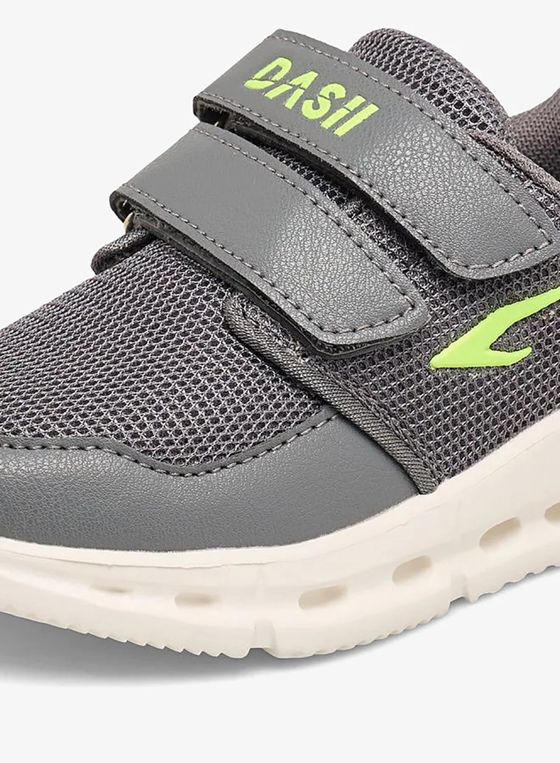 Dash GREY Boys Hook & Loop School Sports Shoes for Men | Best Price UAE