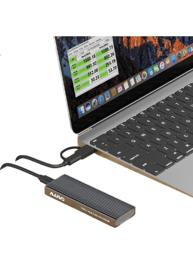 Maiwo K1691 M.2 Nvme/Sata Dual Protocol Hard Drive Enclosure Type-C/Usb3.2 Transfer Ssd Solid State Drive Enclosure For Laptop M.2 Box - Image 3