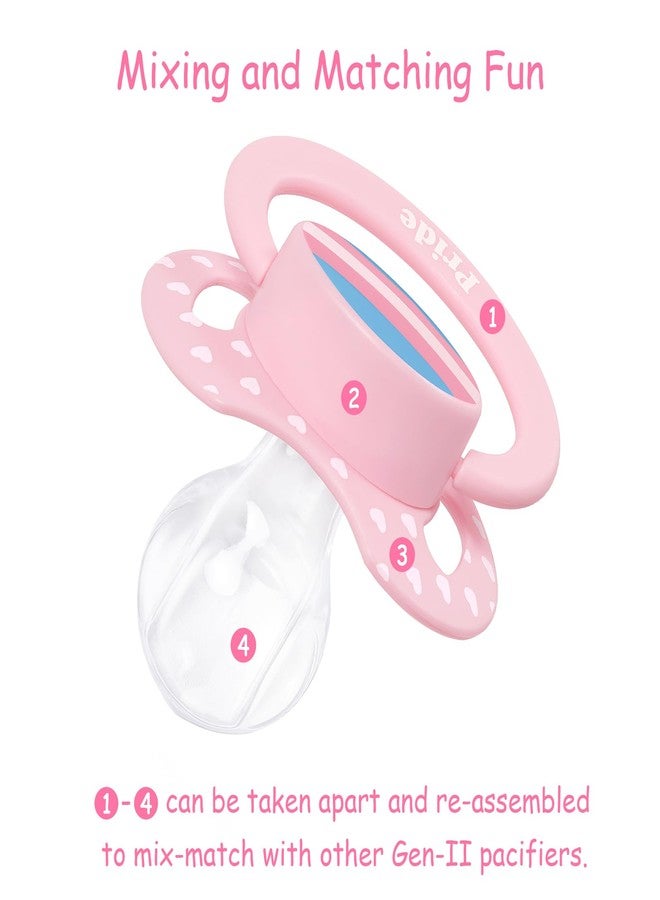 LittleForBig Bigshield Generation-II Adult Sized Printed Pacifier Trans Pride Pattern Pink - Image 3