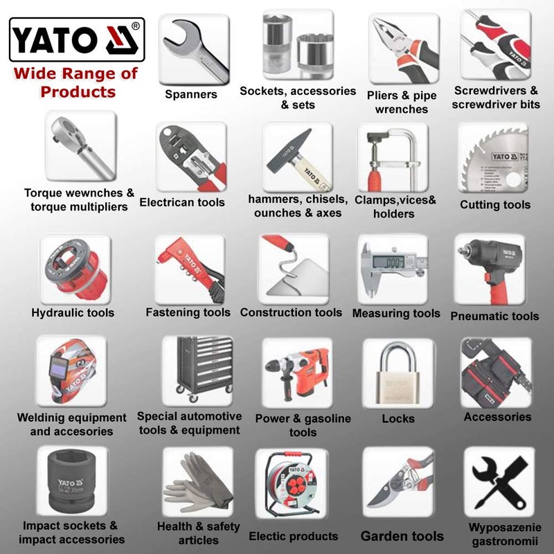 Yato Yato YT0881 Cantilever Tool Box 495X200X290mmPowder Coated BoxScratch ResistantRusty Solvents5 Foldable inside TraysOrganiser Tool BoxBlack satin PaintingToolkitTool Box  - Image 3