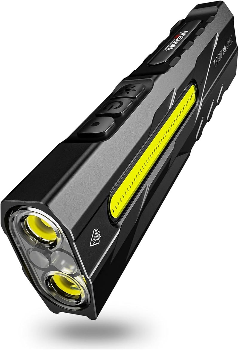 WARSUN T9 PRO EDC Flashlight – 1300 Lumens Rechargeable LED with Magnetic Base and Pocket Clip - Image 1