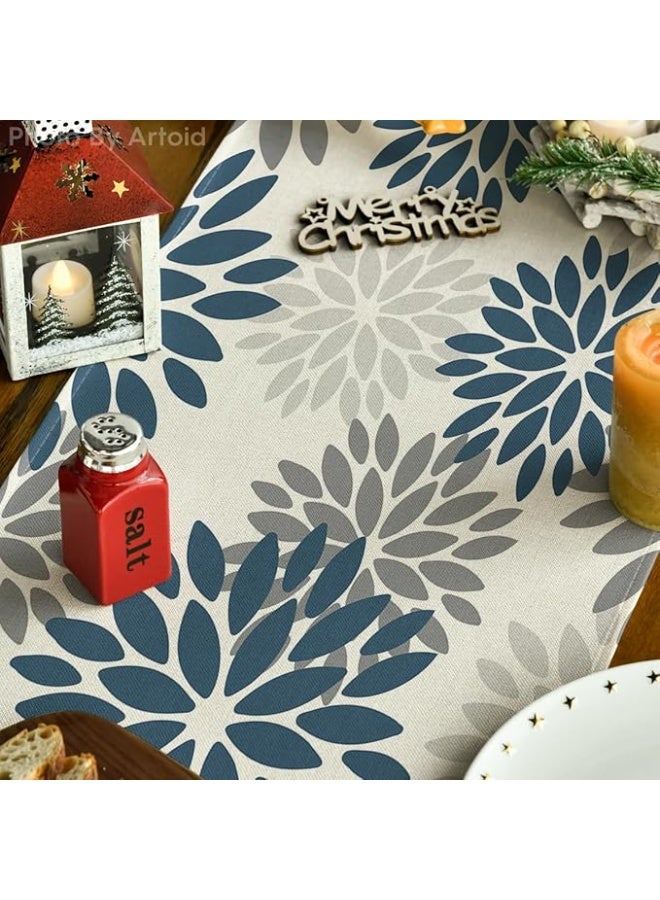 Intex Curtains House Intex Home Linen Velvet Floral Table Runner -  Luxe Textured Fabric For Dining, Special Occasions & Home Décor - Soft, Washable - 1 Piece - Image 2