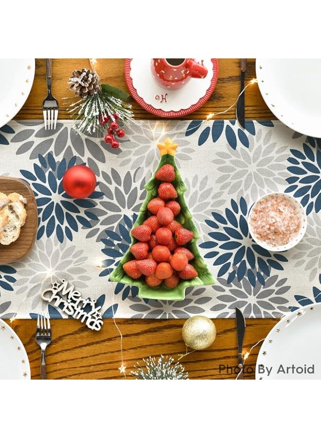 Intex Curtains House Intex Home Linen Velvet Floral Table Runner -  Luxe Textured Fabric For Dining, Special Occasions & Home Décor - Soft, Washable - 1 Piece - Image 5
