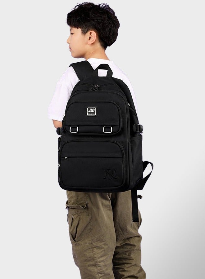 JLD Travel Large Capacity Backpack Nylon Breathable Casual Daypack Wear-resistant Zipper School College Bag for Girls Boys Teens - Image 3