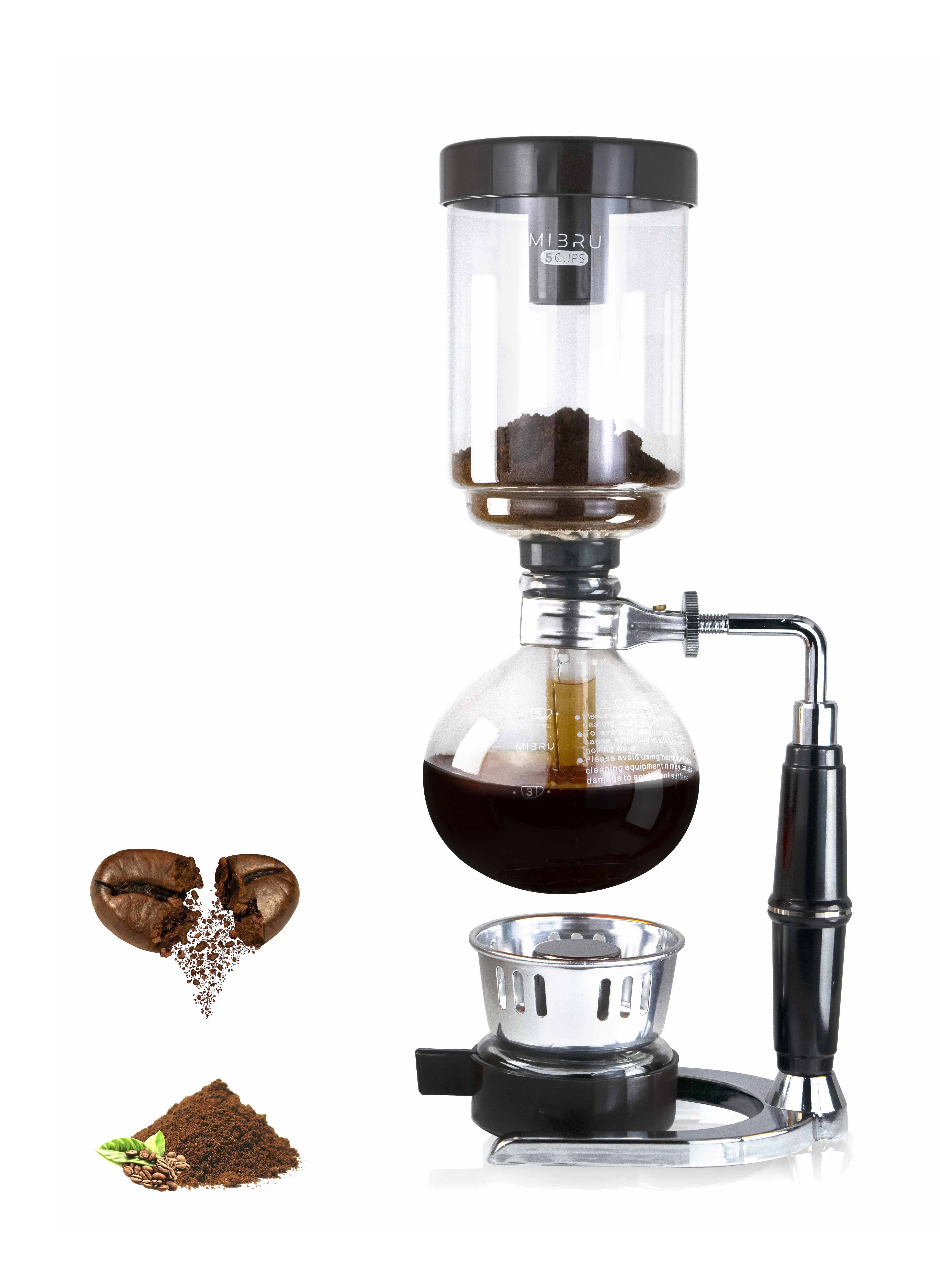 Japanese Style Siphon coffee maker Tea Syphon pot vacuum coffeemaker glass type coffee machine filter 5 cup 