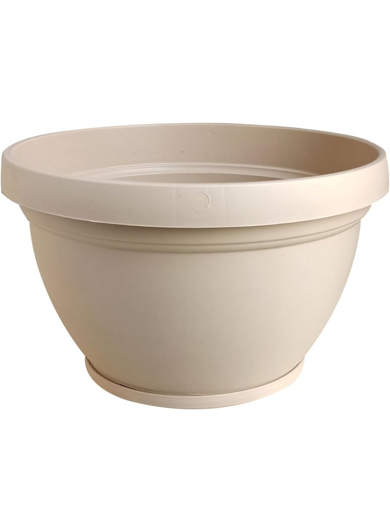 أيدل وعاء زهور إيدل الداخلي والخارجي للنباتات، وعاء زراعة ليباري + إس بقطر 27.5 سم - 6 لترات - للأعشاب، والصبار، وزخرفة الحدائق - حاوية نباتية خفيفة الوزن وقابلة للتحلل - مصنوع في إيطاليا - من إيدل - Image 1