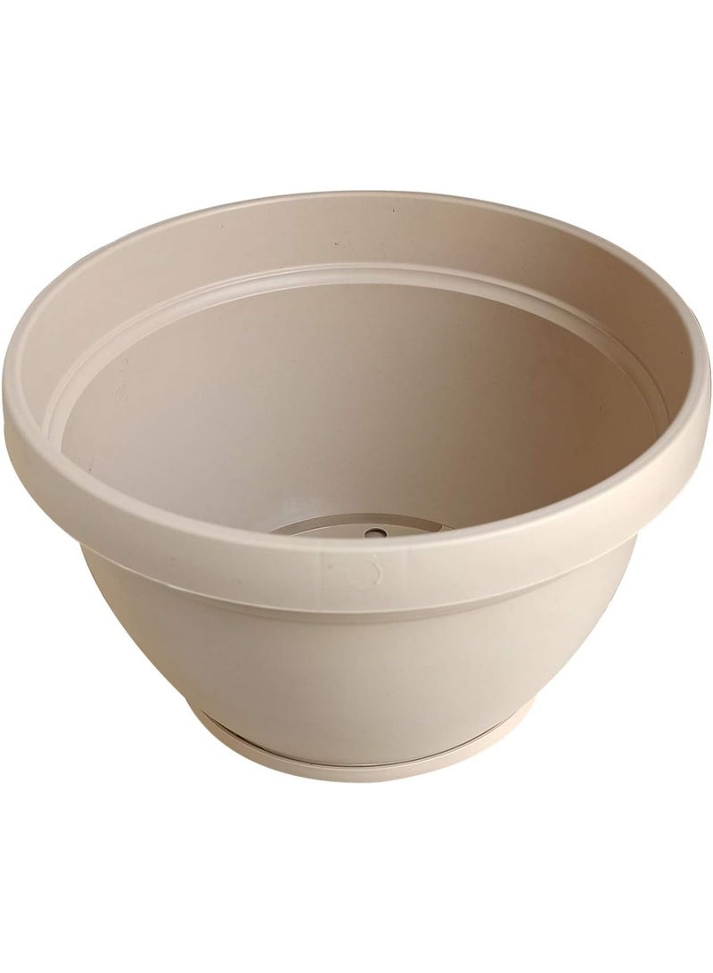 أيدل وعاء زهور إيدل الداخلي والخارجي للنباتات، وعاء زراعة ليباري + إس بقطر 27.5 سم - 6 لترات - للأعشاب، والصبار، وزخرفة الحدائق - حاوية نباتية خفيفة الوزن وقابلة للتحلل - مصنوع في إيطاليا - من إيدل - Image 4