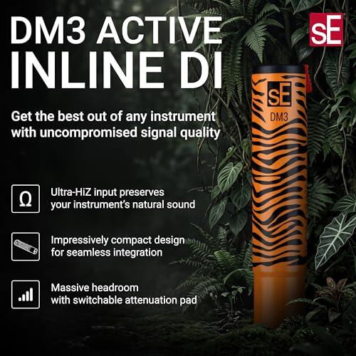 SE ELECTRONICS DM3 Dynamite Active Direct Box with -15dB/-30dB Pads, Ground Lift Switch, Perfect for for Live & Studio. - Image 2